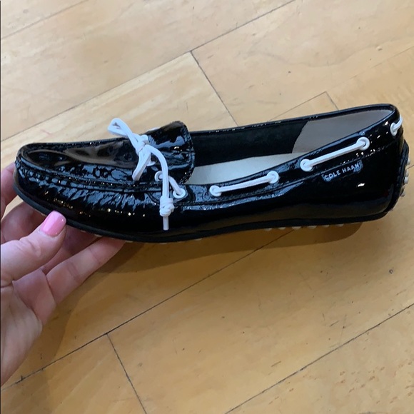 COLE HAAN Black Patent Loafers - Picture 2 of 7